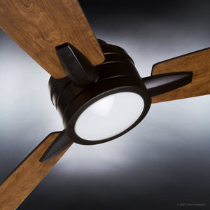 An UHP9042 Mid Century Modern Indoor Ceiling Fan, 13.1