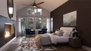 A beautiful lighting fixture of a UHP9042 Mid Century Modern Indoor Ceiling Fan, 13.1