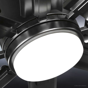 A unique lighting fixture, the UHP9050 Urban Loft Indoor / Outdoor Ceiling Fan, 16.8