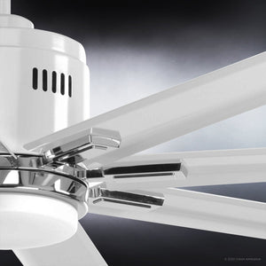 An Urban Ambiance white ceiling fan with four blades.