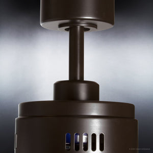 Close-up view of the central housing and mounting rod of the Urban Ambiance UHP9053 Urban Loft 72-inch ceiling fan in an Olde Bronze metallic finish from the Chatham Collection.