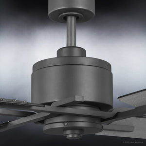 An image of a unique Urban Ambiance UHP9060 Urban Loft Indoor Ceiling Fan with a black blade.