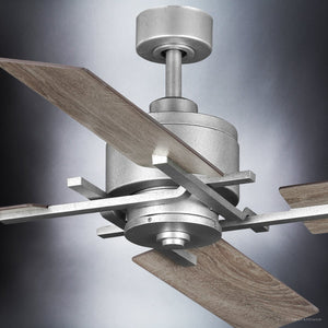 A unique Urban Ambiance lighting fixture, the UHP9062 Urban Loft Indoor Ceiling Fan features beautiful wooden blades and measures 15.4