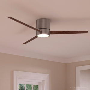An UHP9070 Modern Indoor Ceiling Fan from Urban Ambiance with two blades in a room.