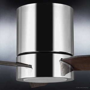 An Urban Ambiance UHP9071 Modern Indoor Ceiling Fan with a wooden blade and a gorgeous lighting fixture.