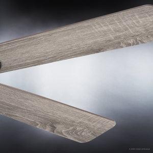 An UHP9100 Vintage Indoor Ceiling Fan with two blades on a grey background.