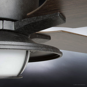 A stunning Urban Ambiance Santa Monica Collection UHP9170 Traditional Indoor or Outdoor Ceiling Fan with a light, 17.6