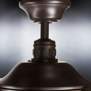 Close-up view of the Urban Ambiance UHP9180 Catalina Collection Modern Farmhouse Indoor or Outdoor Ceiling Fan’s motor housing and mounting bracket in an Olde Bronze finish, shown against a plain gradient background.