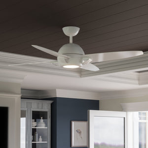 A unique UHP9192 Modern Indoor Ceiling Fan in a living room, from the Galveston Collection by Urban Ambiance.