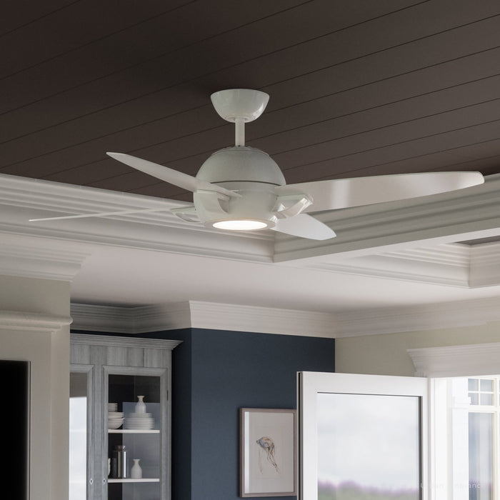 UHP9192 Modern Indoor Ceiling Fan, 14.5"H x 54"W, White, Galveston Collection