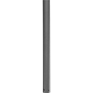 The ADDITIONAL UHP Ceiling Fan Downrod by Urban Ambiance, featuring a sleek charcoal finish, stands vertically against a white background and is perfect for higher ceiling installations.