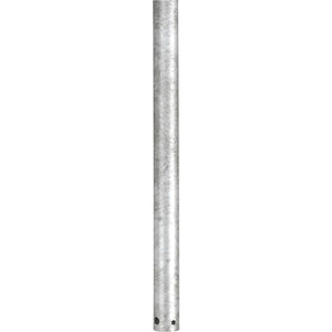 A unique and beautiful Urban Ambiance UHPFANDOWN18GS Ceiling Fan Downrod, 18'' L , in Galvanized Steel on a white background.