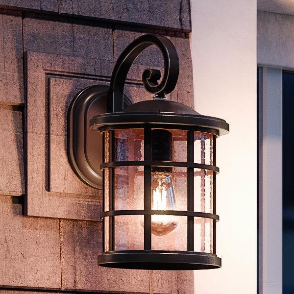 UQL1043 Craftsman Outdoor Wall Light, 14.25"H x 8"W, Parisian Bronze Finish, Vienna Collection