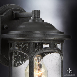 Close-up of the Urban Ambiance UQL1100 Rustic Outdoor Wall Light from the Sydney Collection, 11