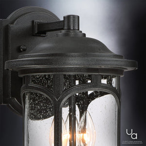 Close-up of the Urban Ambiance UQL1102 Sydney Collection outdoor wall light, 14.5