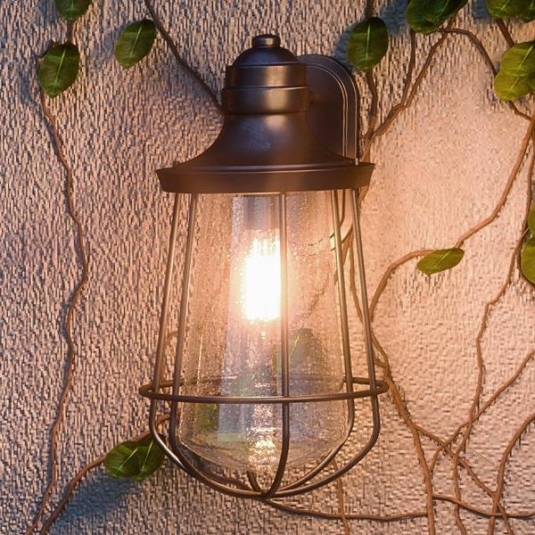 UQL1122 Vintage Outdoor Wall Light, 17"H x 9.5"W, Estate Bronze Finish, San Francisco Collection