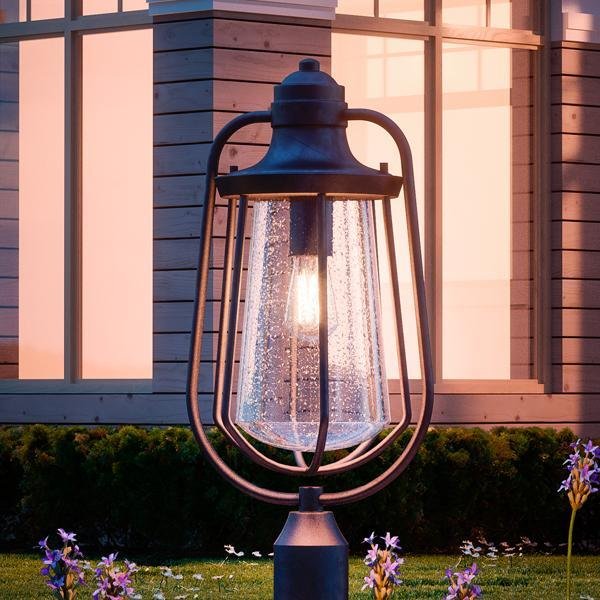 UQL1124 Vintage Outdoor Post Light, 23"H x 11"W, Estate Bronze Finish, San Francisco Collection
