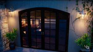A 3D rendering of the beautiful UQL1143 Colonial Outdoor Wall Light, 14