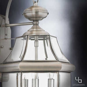 A beautiful lighting fixture with three lights.