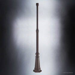 A unique image of an Urban Ambiance UQL1193 Colonial Outdoor Post with a luxury light on it.