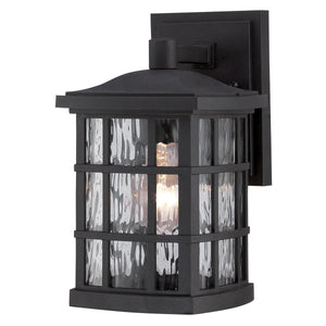 The Urban Ambiance UQL1230 Craftsman Outdoor Wall Light from the Zurich Collection features a black silk finish, clear textured glass, and marine-grade construction—ideal for any exterior space. Measures 10.5