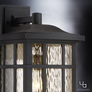 A close-up of the Urban Ambiance UQL1236 Craftsman Outdoor Wall Light, 17