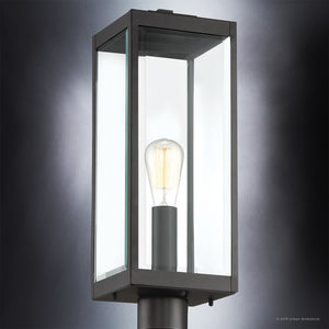 A unique Urban Ambiance outdoor lamp with a gorgeous glass shade.