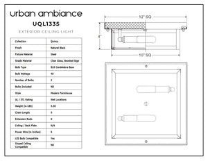 Beautiful Urban Ambiance UQL1335 Farmhouse Outdoor Lighting Fixture, 4
