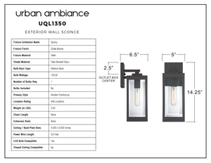 Beautiful and unique modern farmhouse outdoor wall light in estate bronze finish from the Quincy Collection.