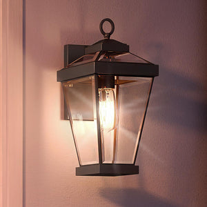 A unique lighting fixture, the UQL1402 Casual Outdoor Wall Light from the Bellingham Collection by Urban Ambiance showcases a gorgeous design in black.