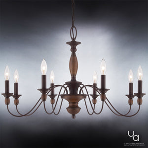A Unique Urban Ambiance UQL2351 Americana Chandelier, 19.5