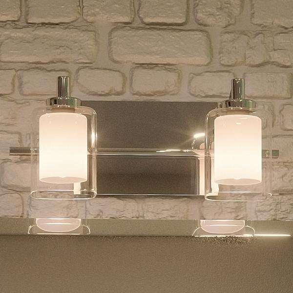 UQL2401 Modern Bathroom Vanity Light, 6"H x 13"W, Polished Chrome Finish, Napa Collection