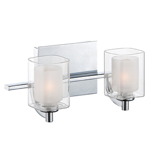 A Unique bathroom light fixture with two UQL2401 Modern Bathroom Vanity Light, 6