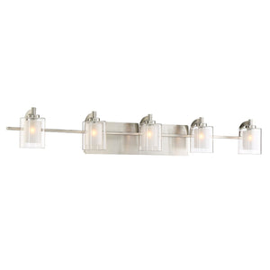 A beautiful lighting fixture from the Napa Collection by Urban Ambiance with clear glass shades.