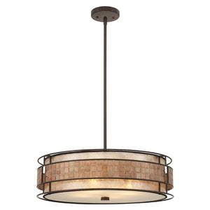 A luxurious UQL2430 Art Deco Chandelier with a gorgeous drum shade and metal frame.