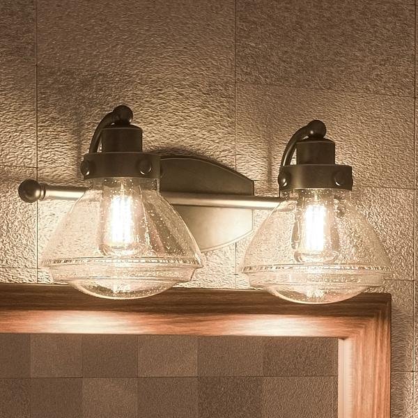 UQL2651 Transitional Bathroom Vanity Light, 8"H x 17.75"W, Bronze Finish, Brookline Collection