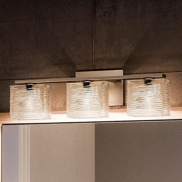 UQL2722 Modern Bathroom Light, x Brushed Nickel - Main Image