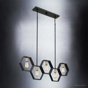 Beautiful lighting fixture: Four UQL2771 Industrial Chandeliers, 13