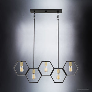 A beautiful Urban Ambiance UQL2771 Industrial Chandelier, 13