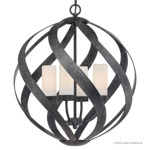 An Urban Ambiance Rustic Chandelier from the Walsall Collection, 23