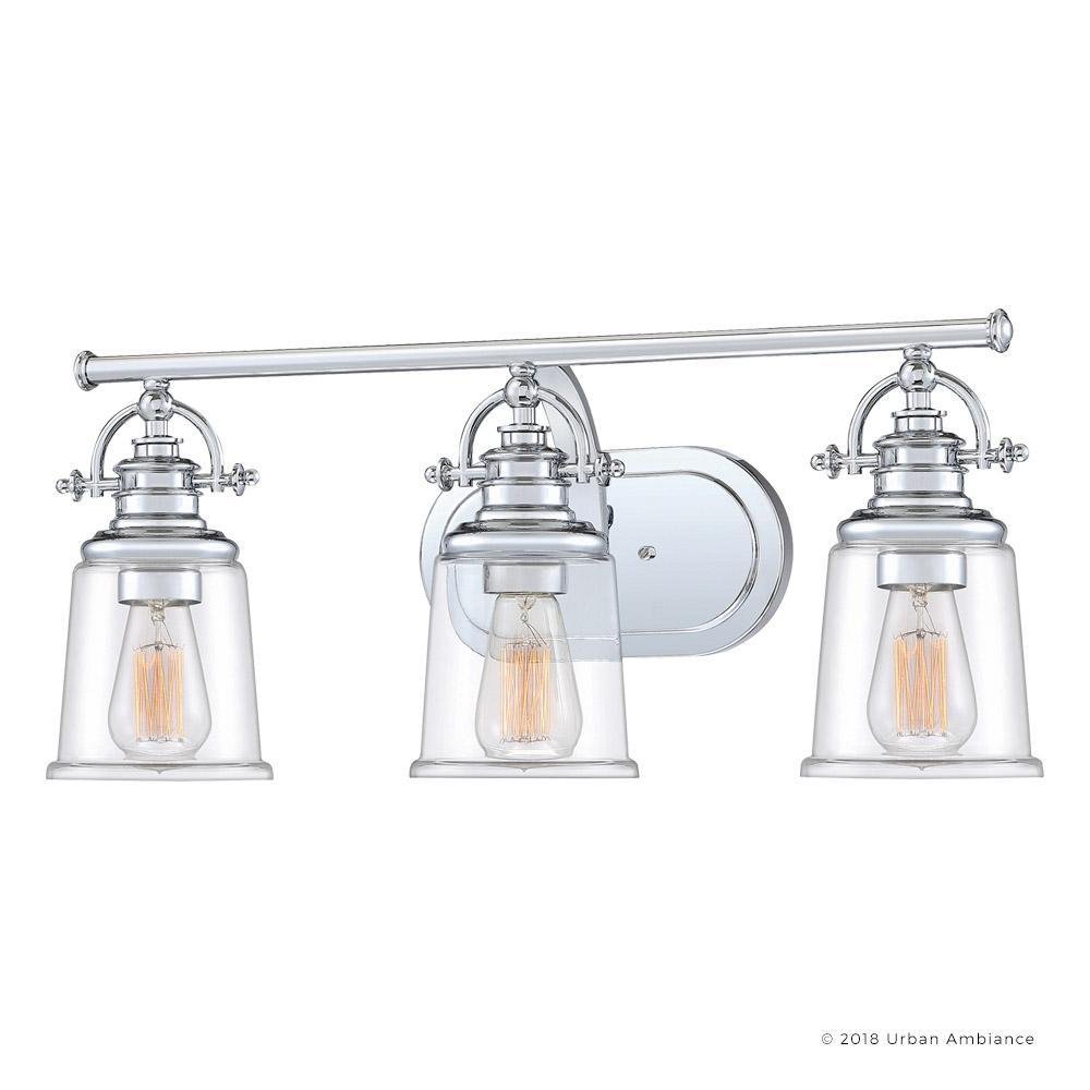 Urban Ambiance Luxury Vintage Bath / Wall Light, 9.25H x 5W, Polished Chrome Finish, UHP2551 Urban Ambiance Luxury Vintage Bath / Wall Light, 9.25H x 5W, Polished Chrome Finish, UHP2551