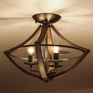 A beautiful Urban Ambiance ceiling light fixture from the Swansea Collection with two UQL2963 Farmhouse Ceiling lights in it.
