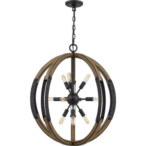 The Urban Ambiance UQL3110 XL Urban Loft Chandelier, part of the Abilene Collection, features a 28.75