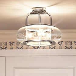 An Urban Ambiance lighting fixture in a kitchen with a beautiful UQL3310 Utilitarian Ceiling Light.