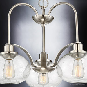 The UQL3350 Utilitarian Chandelier from Urban Ambiance, measuring 16.5