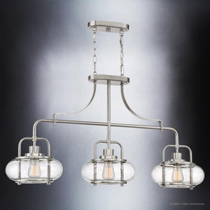 A beautiful UQL3380 Utilitarian Chandelier, 21.55