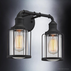 Two beautiful UQL3502 Industrial Chic Bath Vanity Lights, 12