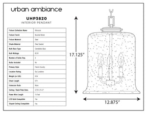 Urban Ambiance - UHP3820 French Country Pendant Light, gorgeous and beautiful 17.125