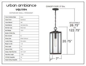 A unique and gorgeous pendant light measuring 20.75