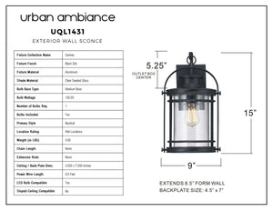 Unique Outdoor Lantern - UQL1431 Nautical Wall Light, 15